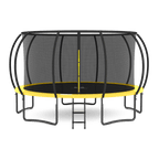 Jumpzylla 16FT Trampoline with Enclosure & Double Color Pad, ASTM Certified, 4-Leg Stability