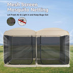 Alvantor Screen House Gazebo, 6-10-15 Person Pop Up Igloo Screened Canopy Tent with Mosquito Netting Sides, Instant UV Resistant Sun Shelter for Garden, Patio, Backyard