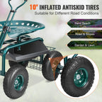 VEVOR Garden Cart Rolling Workseat with Wheels