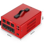 6000 Watt Voltage Converter Transformer Heavy Duty Step Up/Down Power Converter 220V to 110V, 110V to 220V with 3 US Outlets, 3 Universal Outlets, LCD Display, Circuit Breaker Protection