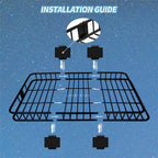 ECOTRIC 64" x 38" x 4'' Universal Roof Rack Cargo Carrier Basket
