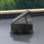 Roof attic exhaust fan, 50-watt intelligent solar roof ventilation fan, equipped with thermostat, remote control, 3000 cubic feet per minute airflow, built-in smoke sensor and automatic stop function (for cooling and dehumidification)