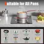 Electric Cooktop 30 Inch - 5 Burners Built-in Ceramic Cooktop, 30" Electric Stove Top with Glass Protection Metal Frame, 9 Heating Level, 8400W, 220-240V for Hard Wire(No Plug)