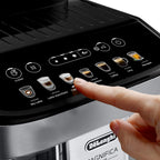 De'Longhi Magnifica Evo ECAM 292.81.B Volautomatische koffiemachine met LatteCrema melksysteem, 7 directe selectieknoppen voor cappuccino, espresso en andere koffiespecialiteiten, 2-kops functie, zwart