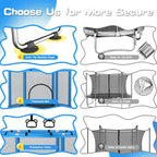 ZCMHAXJ Trampoline for Kids with Adjustable Gymnastics Bar&7 Toys
