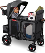 Stroller Wagon, 4 Seater Wagon Stroller for Kids with Low Sides, Baby Stroller Wagon, Quad Stroller