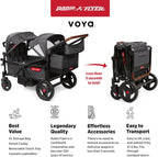 Stroller Wagon, 4 Seater Wagon Stroller for Kids with Low Sides, Baby Stroller Wagon, Quad Stroller