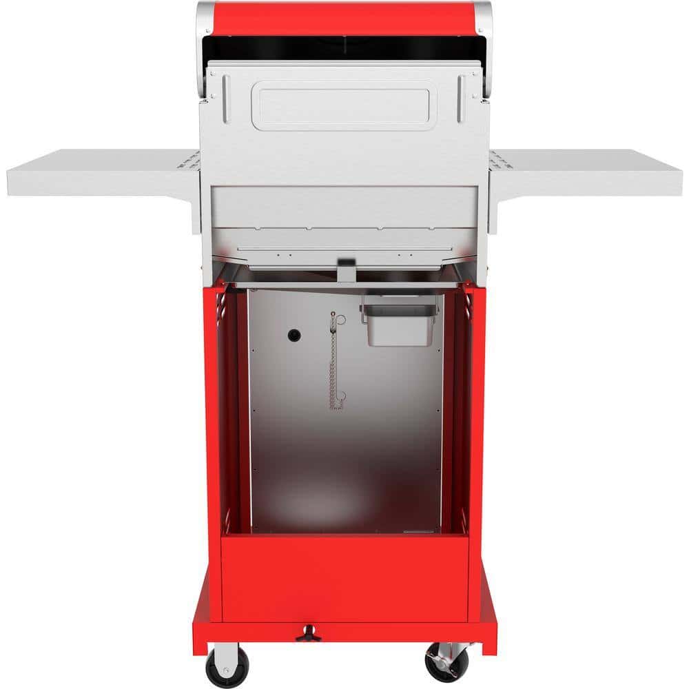 Nexgrill Deluxe 2-Burner Propane Gas Grill, Red – Stainless Steel, 28,000 BTUs, Compact Design