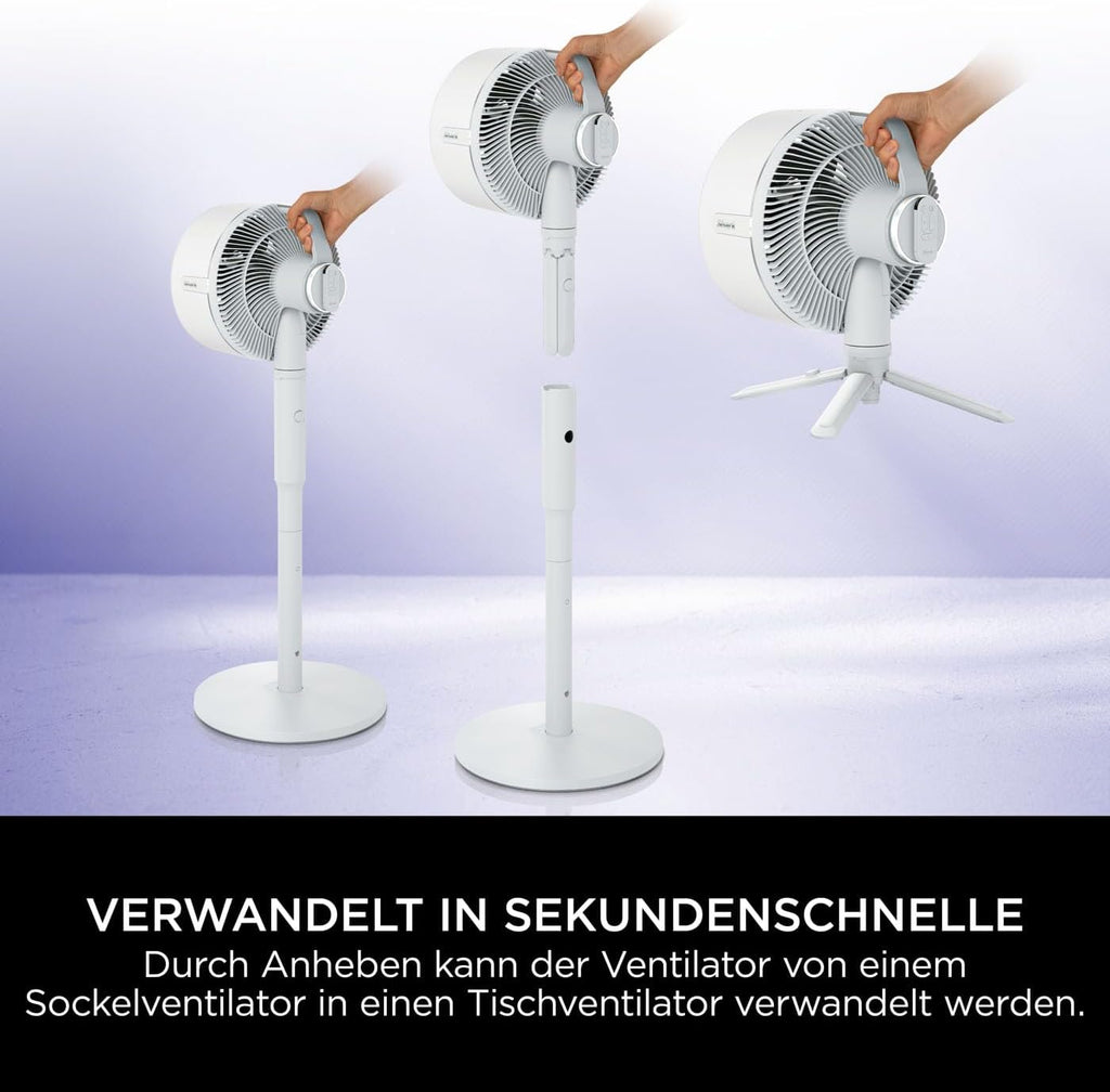 Shark FlexBreeze HydroGo Strong Fan with Mist, Cooling for Indoor & Outdoor Use, Quiet & Durable, Wired & Wireless, Compact & Lightweight, Up to 20m Airflow, Anthracite FA050EU
