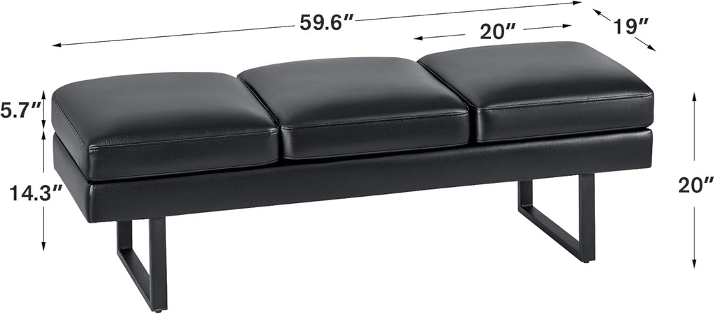 Furmax Waiting Room Chairs Faux Leather Office Guest Chair
