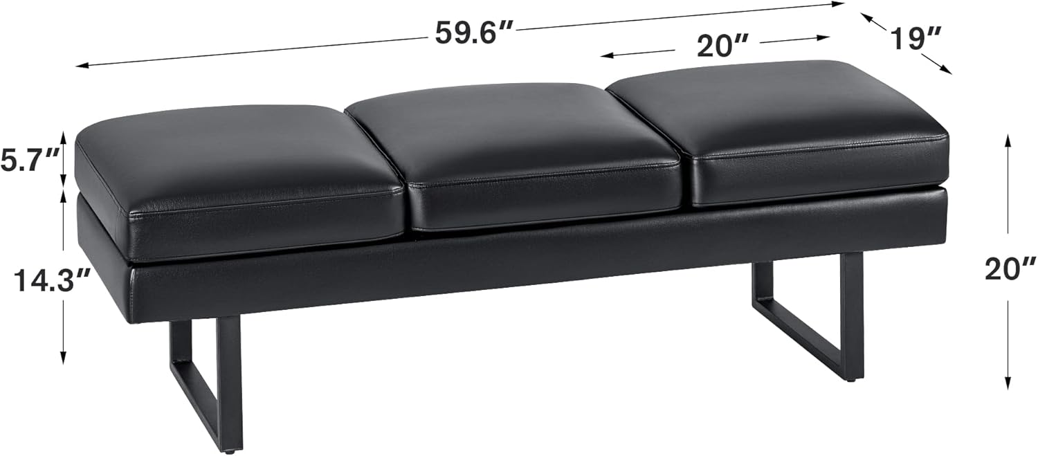 Furmax Waiting Room Chairs Faux Leather Office Guest Chair