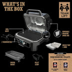 Ninja, Woodfire Pro XL Outdoor Grill & Smoker, Thermometer, 4-in-1 Master Grill, BBQ Smoker, Outdoor Air Fryer, Bake, Portable, Electric Grill, Dark Grey, OG850