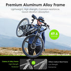 Adult Electric Bike, 350W BAFANG Motor (500W Peak), 4A 3H Fast Charging, 468Wh Li-Ion Battery, 21 Speed Gears, Air Saddle, 45 Miles 20 MPH 26" Mountain Bike Electric Bike