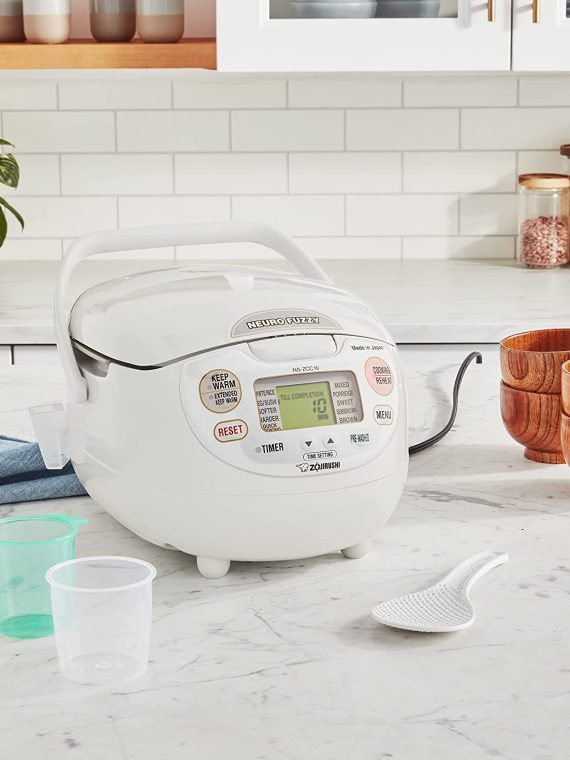 2025 Zojirushi, Made in Japan Neuro Fuzzy Rice Cooker, 5.5-Cup, Premium White
