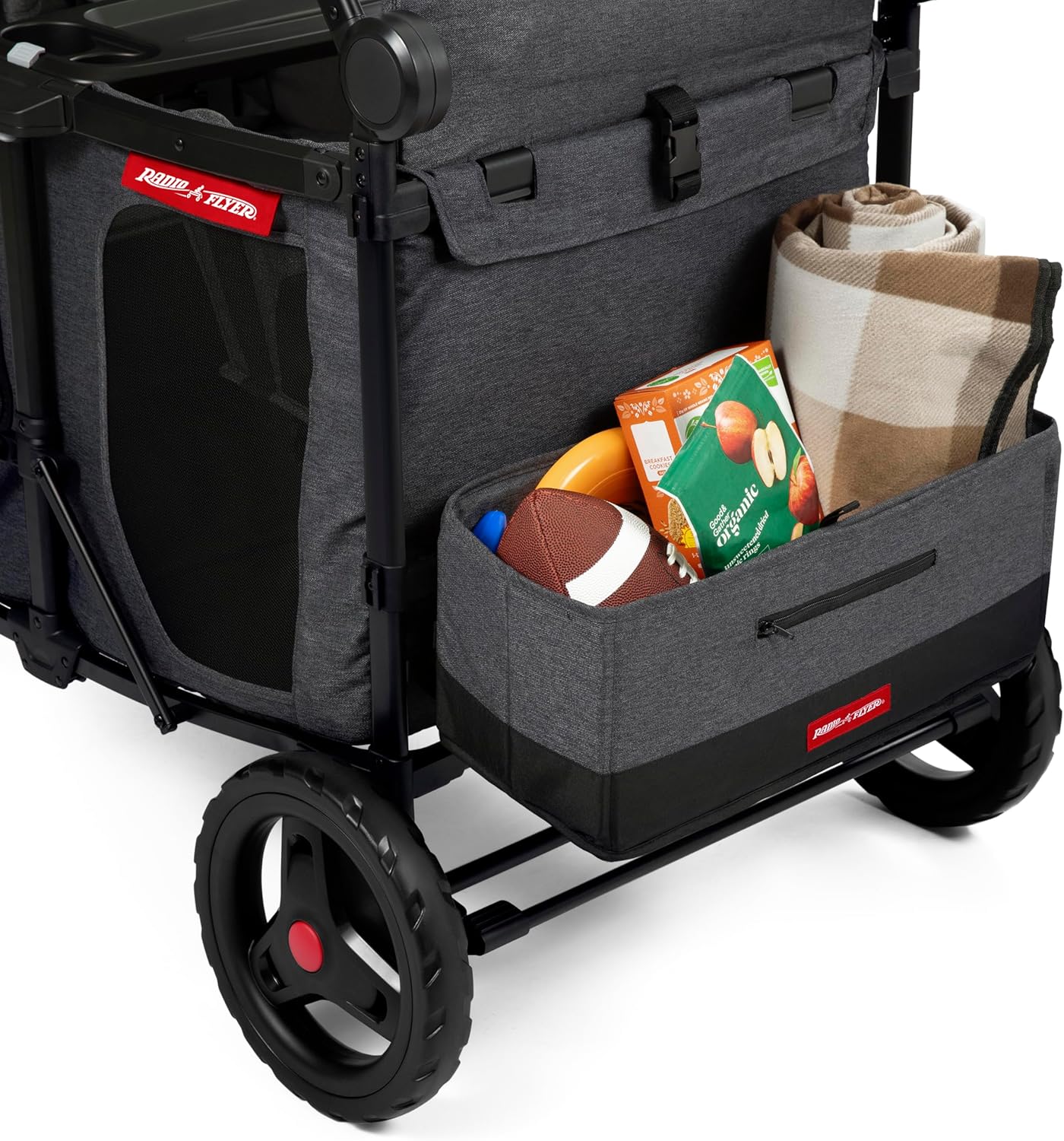 Stroller Wagon, 4 Seater Wagon Stroller for Kids with Low Sides, Baby Stroller Wagon, Quad Stroller