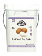 Augason Farms Dried Whole Egg Powder Emergency Food Supply 11 Pound 4-Gallon Pail 383 Servings