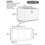 Lifetime 6ft 3′�?x 3ft 6′�?(1.9 x 1.1m) Horizontal 2,407 Litre Storage Shed