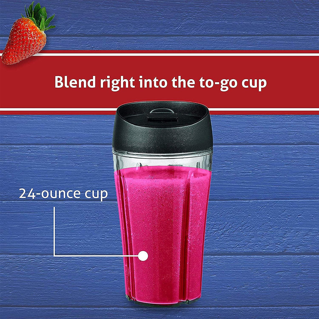 Oster Pro 1200 Blender with 6-Cup Glass Jar & 24-Ounce Smoothie Cup, Brushed Nickel, 1200W