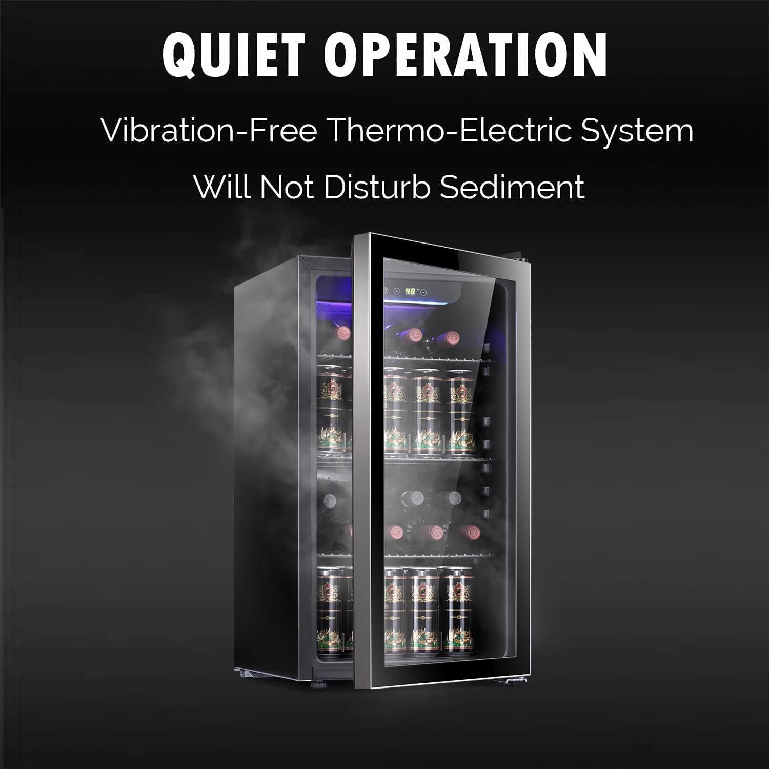 Antarctic Star 26 Bottle 130 Can Wine Cooler/Cabinet Beverage Refrigerator Mini Wine Cellar