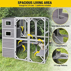 COZIWOW 4-Tier Enclosure with Weatherproof Roof