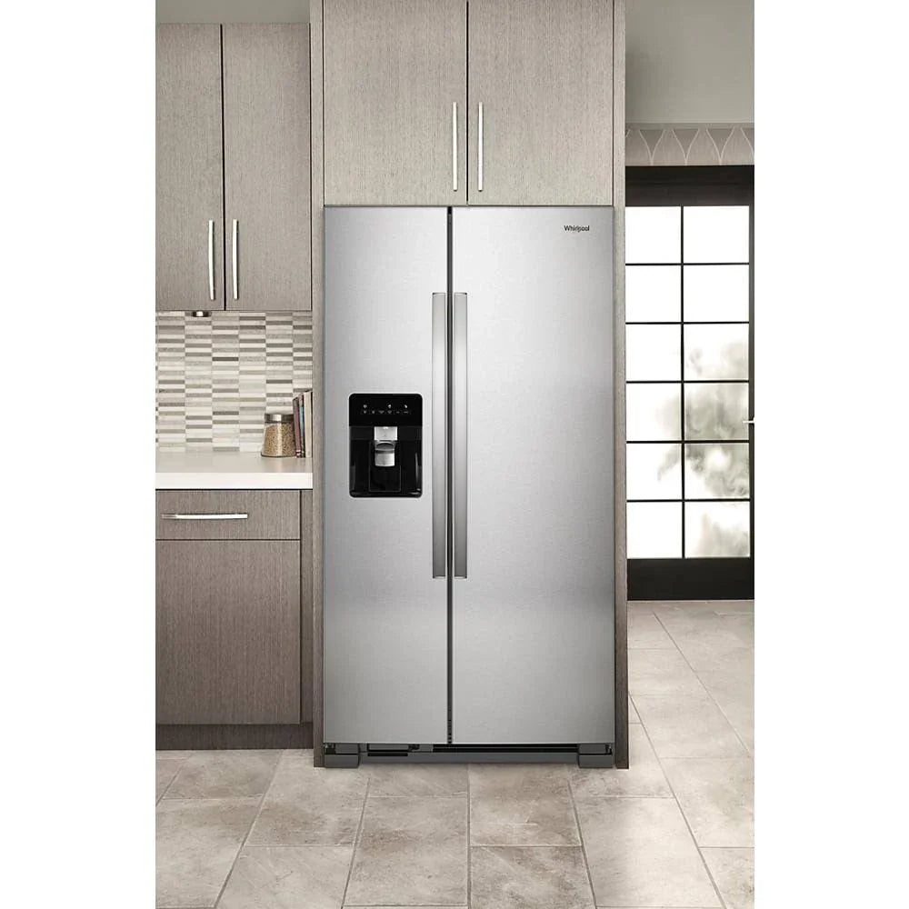 Whirlpool 36-Inch Wide Side-By-Side Refrigerator - 24 Cu. ft. Stainless Steel
