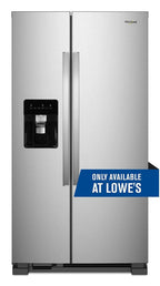 Whirlpool 36-Inch Wide Side-By-Side Refrigerator - 24 Cu. ft. Stainless Steel