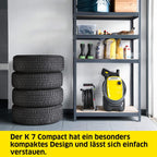 Krcher hogedrukreiniger K 7 Premium Power Home, druk: 180 bar, debiet: 600 l/h, oppervlaktecapaciteit: 60 m/h, vermogen: 3.000 W, slanghaspel, met pistool, vuilvreter, spuitlans