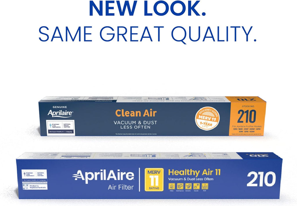AprilAire 210 MERV 11 Replacement Air Filter for Whole House Air Purifiers 20x25x4 – Pack of 1