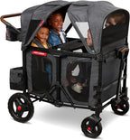 Stroller Wagon, 4 Seater Wagon Stroller for Kids with Low Sides, Baby Stroller Wagon, Quad Stroller
