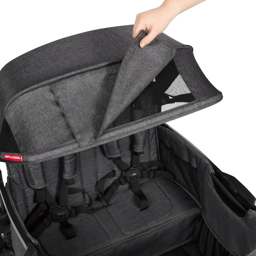 Stroller Wagon, 4 Seater Wagon Stroller for Kids with Low Sides, Baby Stroller Wagon, Quad Stroller