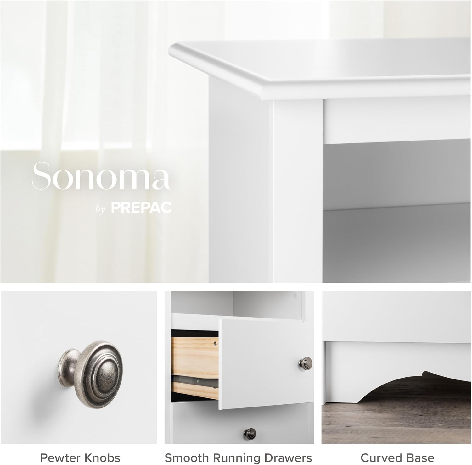 Prepac Sonoma Superior 5-Drawer Chest for Bedroom