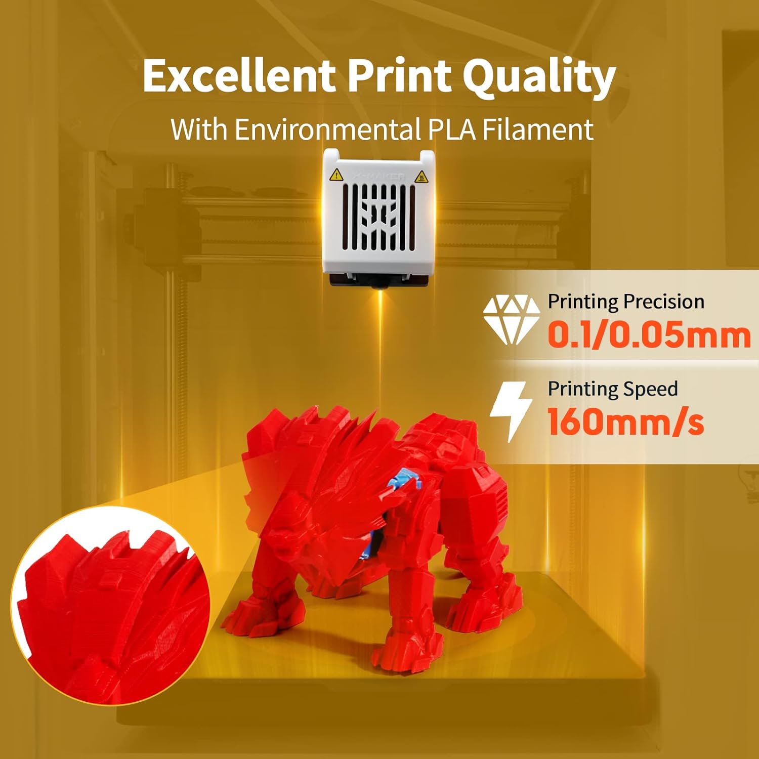 AOSEED 3D Printer for Kids and Beginners, Fully Assembled High-Speed 3D Printer