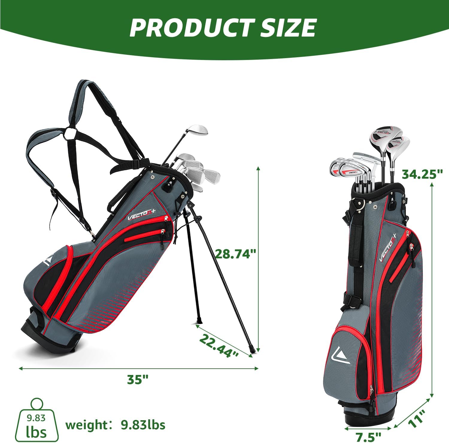 XDriveMax 8 Pieces Complete Mens Golf Club Set