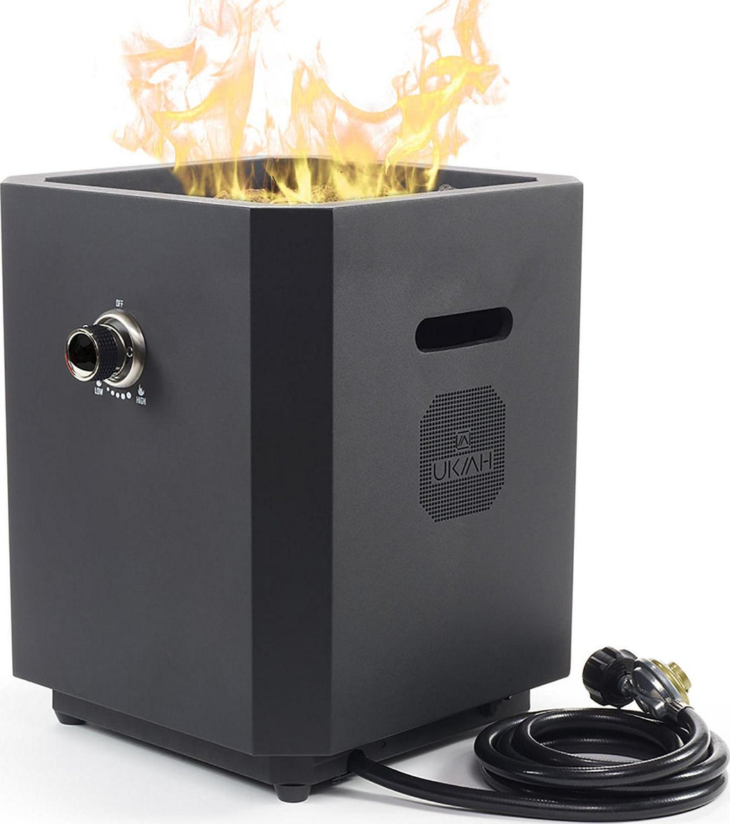 Ukiah Note Portable Propane Fire Pit with Beat to Music Tech & Bluetooth Audio System