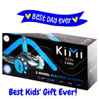 KIMI Kids 3-Wheel Electric Scooter, Adjustable, LED Lights, 10 Mile Range, Ages 2-9, TSA Approved
