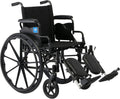 Lightweight Wheelchair for Adults With Swing-Back, Desk-Length Arms, Elevating Leg Rests; 18W" x 16"D Seat