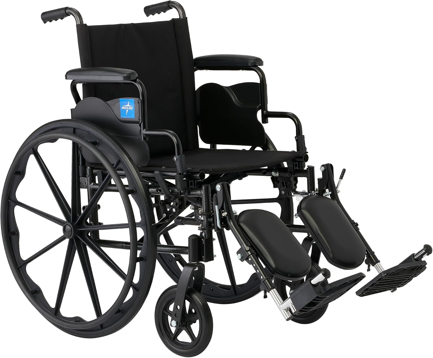 Lightweight Wheelchair for Adults With Swing-Back, Desk-Length Arms, Elevating Leg Rests; 18W" x 16"D Seat