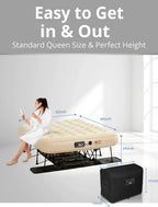 Simpli Comfy Queen EZ Air Mattress with Frame & Pump