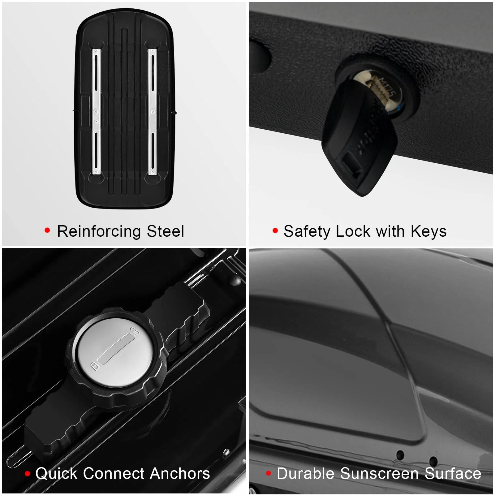 Cargo Box, Waterproof Rooftop Cargo Carrier, Heavy Duty Roof Storage Box