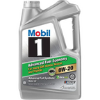 Mobil 1 Motor Oil, Advanced Fuel Synthetic, Advanced Fuel Economy, OW-20 - 5 qt