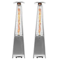2 Sets 40,000 Btu Propane Patio Heater, Standing Pyramid Outdoor Heaters