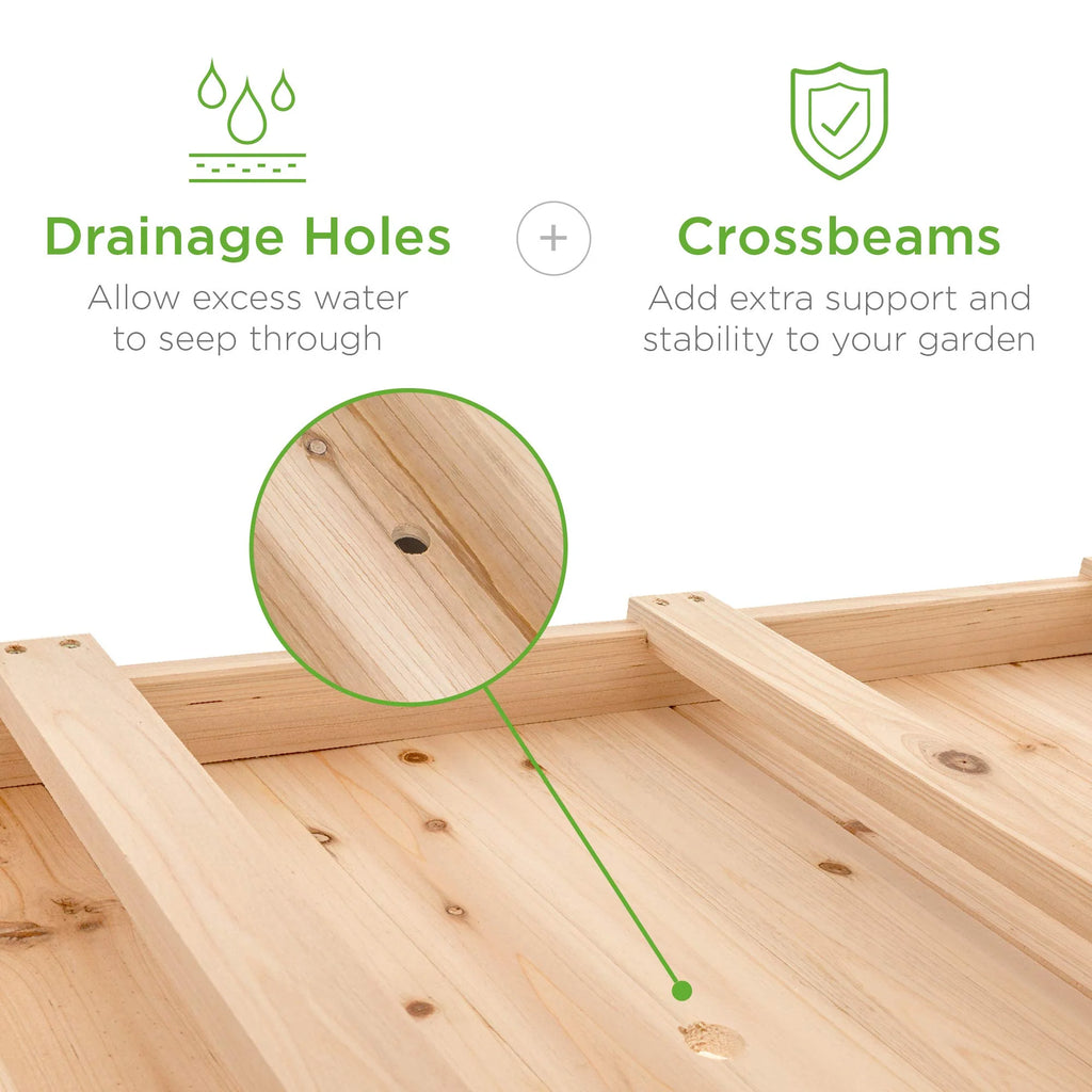 Best Choice Products Raised Garden Bed 48x24x32