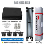 MASTERCANOPY Durable Pop-up Canopy Tent with 1 Sidewall