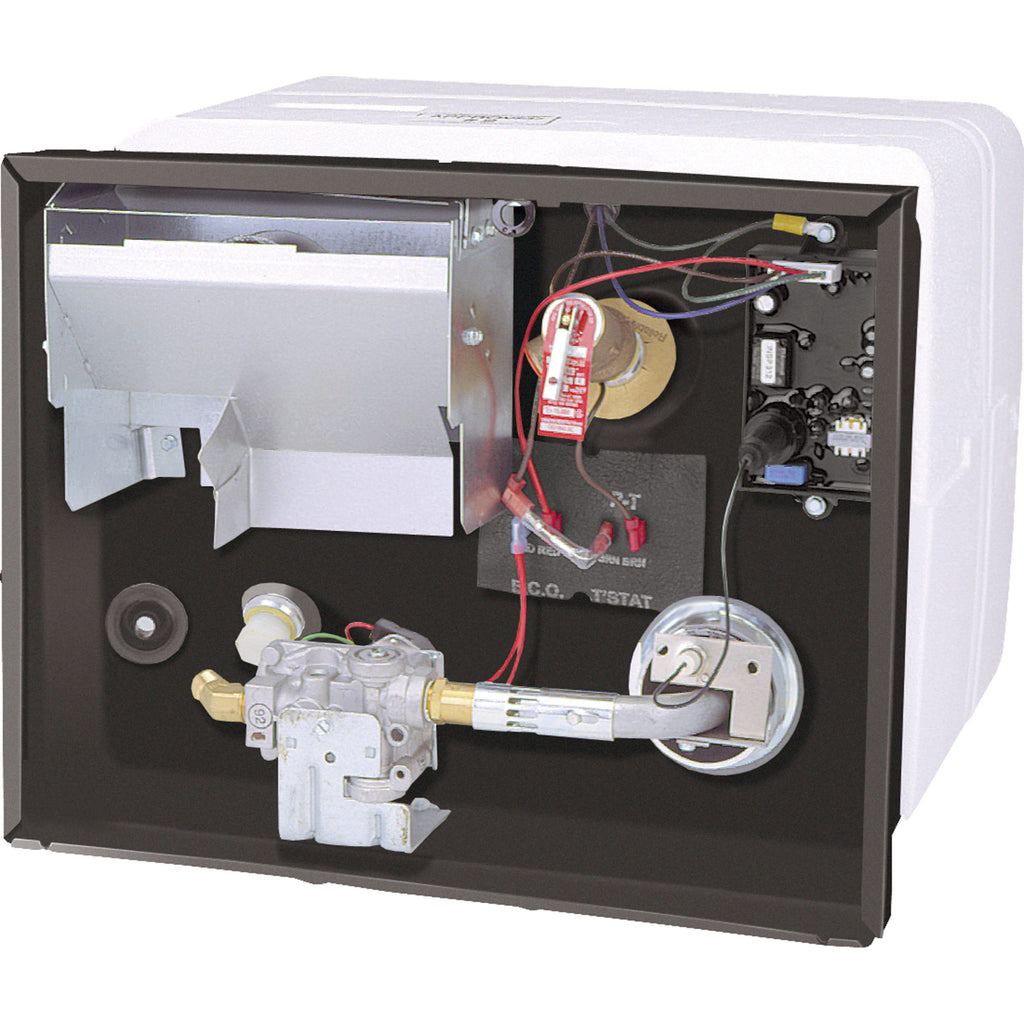 Atwood RV Motorhome Trailer Water Heater, 6 Gallon, Gas, Polar White, Model G6A-8E