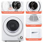 Euhomy Compact 850W Portable Clothes Dryer, 1.5 cu.ft, Quiet, Multi-Setting, Wall-Mountable, Ideal for Small Spaces
