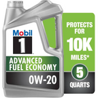 Mobil 1 Motor Oil, Advanced Fuel Synthetic, Advanced Fuel Economy, OW-20 - 5 qt