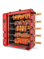Brazilian Flame Churrasco® Gas Rotisserie Oven Grill Roaster with Auto Rotating Skewers for Rotisserie Chicken, Brazilian Style BBQ and Churrasco, Shawarma Machine, Propane Grill - 2024 Series