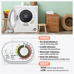 Euhomy Compact 850W Portable Clothes Dryer, 1.5 cu.ft, Quiet, Multi-Setting, Wall-Mountable, Ideal for Small Spaces