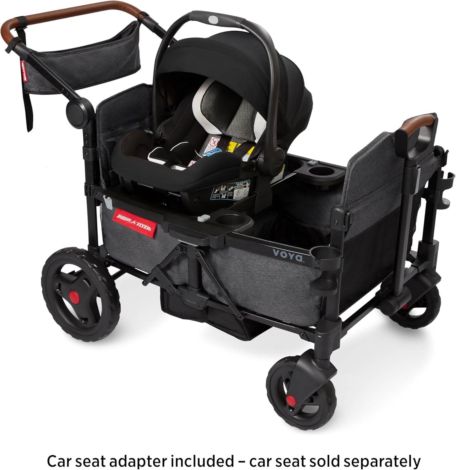 Stroller Wagon, 4 Seater Wagon Stroller for Kids with Low Sides, Baby Stroller Wagon, Quad Stroller