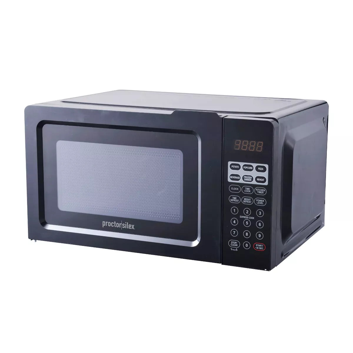 Proctor Silex 700W Countertop Microwave Oven, 0.6 cubic feet, Black, 10 power settings